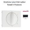 Enjoliveur pour interrupteur rotatif 4 positions Sirius70766TAT Anthracite