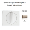 Enjoliveur pour Interrupteur rotatif 4 positions Apolo 50766TCH Champagne