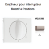 Enjoliveur pour Interrupteur rotatif 4 positions Apolo 50766TPL Platine