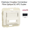 Enjoliveur coupleur connecteur fibre optique sc apc duplex Sirius70448SAT Anthracite