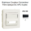 Enjoliveur Coupleur Connecteur fibre optique SC APC Duplex Apolo 50448SPT Noir