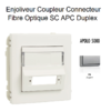 Enjoliveur Coupleur Connecteur fibre optique SC APC Duplex Apolo 50448SPR Argent