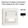Enjoliveur Coupleur Connecteur fibre optique SC APC Duplex Apolo 50448SPM Noir MAT