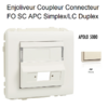 Enjoliveur Coupleur Connecteur fibre optique SC APC Simplex - LC Duplex Apolo 50449SMF Ivoire