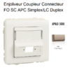 Enjoliveur Coupleur Connecteur fibre optique SC APC Simplex - LC Duplex Apolo 50449SCH Champagne