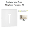 Enjoliveur pour prise de téléphone Française T8 Logus 90718TPE