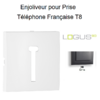 Enjoliveur pour prise de téléphone Française T8 Logus 90718TIS Gris