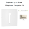 Enjoliveur pour prise de téléphone Française T8 Logus 90718TMF Ivoire