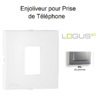 Enjoliveur pour prise de téléphone Logus 90712TAL Alumine