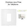 Enjoliveur pour prise de téléphone Logus 90712TBR Blanc