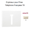 Enjoliveur de prise de tépléphone Française T8 Sirius 70718TMF Ivoire