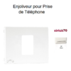 Enjoliveur de prise de tépléphone Sirius 70712TBR Blanc