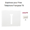 Enjoliveur de prise de tépléphone Française T8 Sirius 70718TBR Blanc