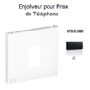 Enjoliveur pour prise de téléphone Apolo 50712TPT Noir