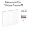 Enjoliveur pour prise de téléphone Française T8 Apolo 50718TPL Platine