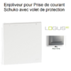 Enjoliveur pour Prise de courant schuko avec volet de protection Logus 90634TAL Alumine