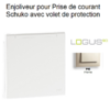 Enjoliveur pour Prise de courant schuko avec volet de protection Logus 90634TPE Perle