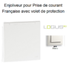 Enjoliveur pour Prise de courant française avec volet de protection Logus 90654TBR Blanc