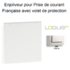 Enjoliveur pour Prise de courant française avec volet de protection Logus 90654TGE Glace