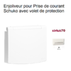 Enjoliveur pour prise de courant schuko avec volet de protection Sirius 70634TBR Blanc