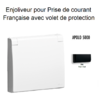 Enjoliveur pour prise de courant Française avec volet de protection APOLO5000 50654TPM Noir MAT