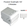 Poussoir quadruple très basse tension 12V 2 modules Quadro 45164SBR Blanc