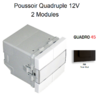 Poussoir quadruple très basse tension 12V 2 modules Quadro 45164SPM Noir MAT