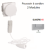 Poussoir avec cordon - 2 Modules Quadro 45090SAL