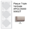 Plaque triple Verticale APOLO5000 50932TPL PLATINE