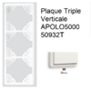 Plaque triple Verticale APOLO5000 50932TBR BLANC