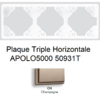 Plaque triple Horizontale APOLO5000 50931TCH CHAMPAGNE