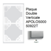 Plaque Double Verticale APOLO5000 50922TPR ARGENT