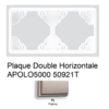 Plaque Double Horizontale APOLO5000 50921TPL PLATINE