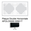 Plaque Double Horizontale APOLO5000 50921TPM NOIR MAT