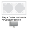 Plaque Double Horizontale APOLO5000 50921TPR ARGENT