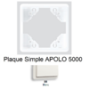 Plaque Simple APOLO5000 50910TBR BLANC