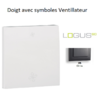 Doigt pour interrupteur avec symbole 2 ventillateurs LOGUS 90609TIS