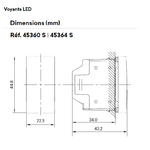 Voyant 45360 45364 Dimensions