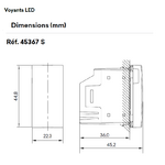 Voyant 45367 Dimensions