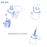 Douille luminaire E27 81211 montage