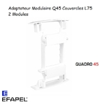 Adaptateur modulaire Quadro 45 L75 2 modules EFAPEL 10950