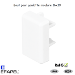 Bout pour goulotte série 10 Moulures 16x10 10025ABR