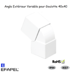 Angle extérieur variable pour goulotte série 13 40x40 13026