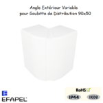 Angle extérieur variable pour goulottes distribution 10186