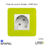 Prise de courant Schuko LATINA LYRA Vert TVR
