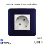 Prise de courant Schuko LATINA LYRA Bleu TAZ