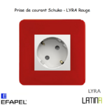 Prise de courant Schuko LATINA LYRA Rouge TRJ