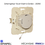 Mécanisme interrupteur va-et-vient avec cordon mec 21092
