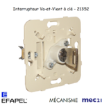 Mécanisme interrupteur va-et-vient à clé mec 21352