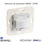 Mécanisme Détecteur de Mouvement installation murale 1000w mec 21403